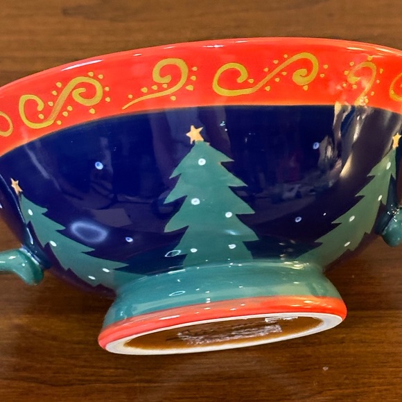 🎄VTG 2000s Christmas St. Nicholas Cream Soup Bowl by Artimino Hand Painted Santa - Picture 5 of 8